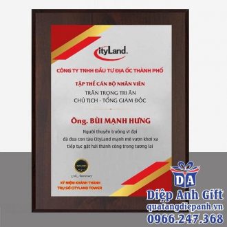 Bằng khen vinh danh gỗ