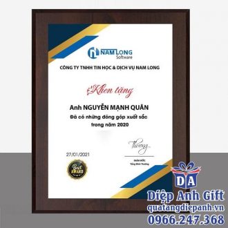 Bằng khen vinh danh gỗ