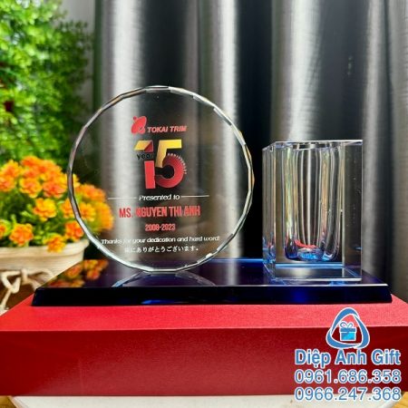 bộ để bàn pha lê